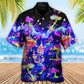 Bohemian Neon Colorful Mushroom Galaxy Hawaiian Shirt Artwork View For Coastal Escapes And Resort Style