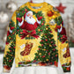 Christmas Tree Yellow Santa Sweater For Winter Celebrations Family Events And Thoughtful Gifting