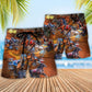 Horse Harness Racing Racing Beach Shorts Pattern Detail For Coastal Travel And Travel Ready Comfort