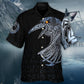 Norse Warrior Huginn Muninn Bird Hawaiian Shirt For Vacation Days And Relaxed Coastal Outings
