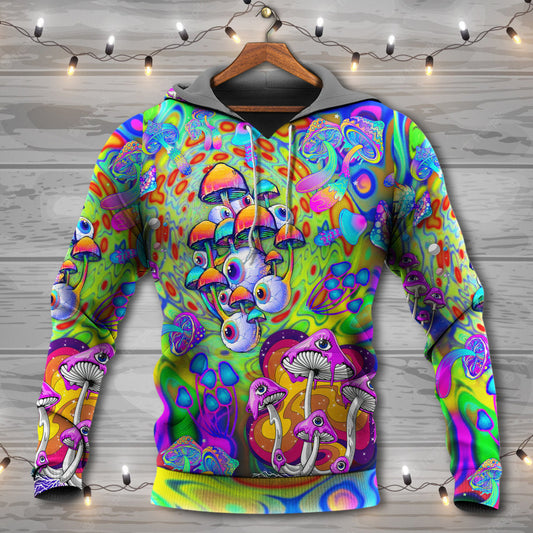 Hippie Mushroom Stay Trippy Hoodie For Festival Adventures Daily Outfits And Gift Giving