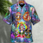 Colorful Hippie Magic Mystic Hawaiian Shirt Detailed Pattern View For Outdoor Gatherings