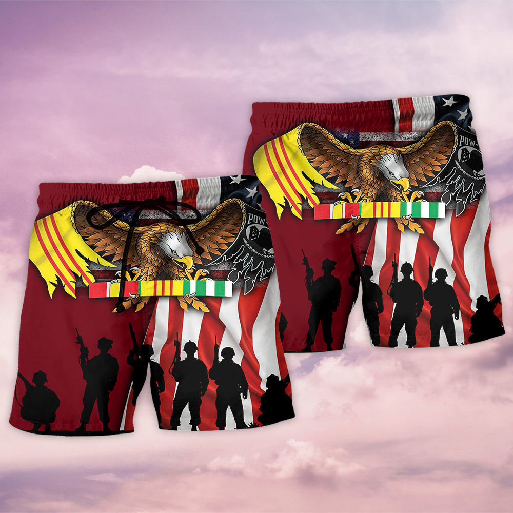 Vietnam Veteran Pride Beach Shorts For Beach Trips And Relaxed Vacation Styling