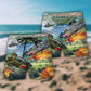 Military Combat Airplane Beach Shorts Pattern Detail For Poolside Fun And Warm Weather Wardrobe