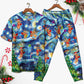 Happy Dancing Reindeer Christmas Short Sleeve Pajamas Set For Christmas Mornings And Relaxed Lounging