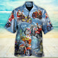 Happy Christmas Santa Driving Holidays Hawaiian Shirt For Summer Vacation And Beach Travel