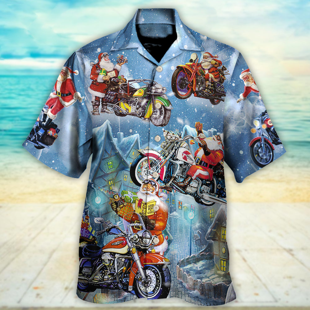Happy Christmas Santa Driving Holidays Hawaiian Shirt For Summer Vacation And Beach Travel