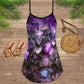 Dragon Skull Joyful Spirit V-Neck Sleeveless Cami Dress For Dark Art Lovers And Thoughtful Gifting