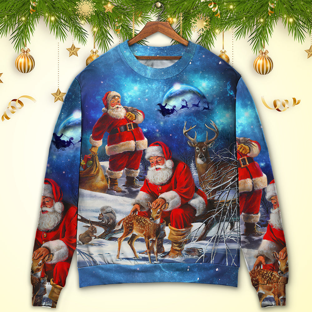 Christmas Santa Xmas Is Coming Night Sweater For Family Gatherings Winter Travel And Everyday Seasonal Comfort