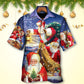 Funny Festive Christmas Rooftop Hawaiian Shirt For Resort Getaways And Comfortable Summer Activities