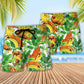 Cat Beach Shorts Pattern Detail For Summer Travel And Comfortable Daily Use