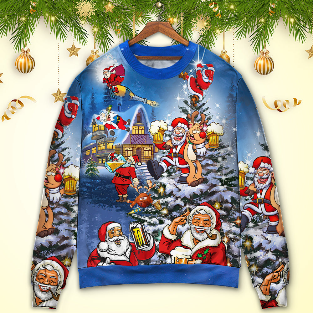 Christmas Funny Santa Holiday Cheer Sweater For Seasonal Parties Cozy Gatherings And Thoughtful Holiday Gifts