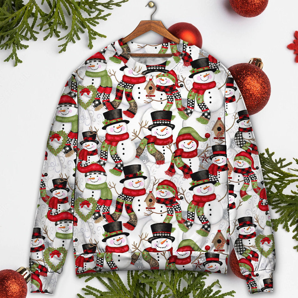 Christmas Snowman Family Happy Holiday Sweater For Festive Events Weekend Outings And Comfortable Winter Style