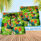 Chicken Rooster Shamrock Good Luck Beach Shorts For Sunny Getaways And Gifting