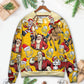 Funny Beer Theme Santa Merry Xmas Sweater For Winter Parties Seasonal Adventures And Relaxed Everyday Styling