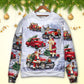 Christmas Santa Red Truck Funny Gift Sweater For Holiday Travel Winter Outings And Cheerful Gift Giving