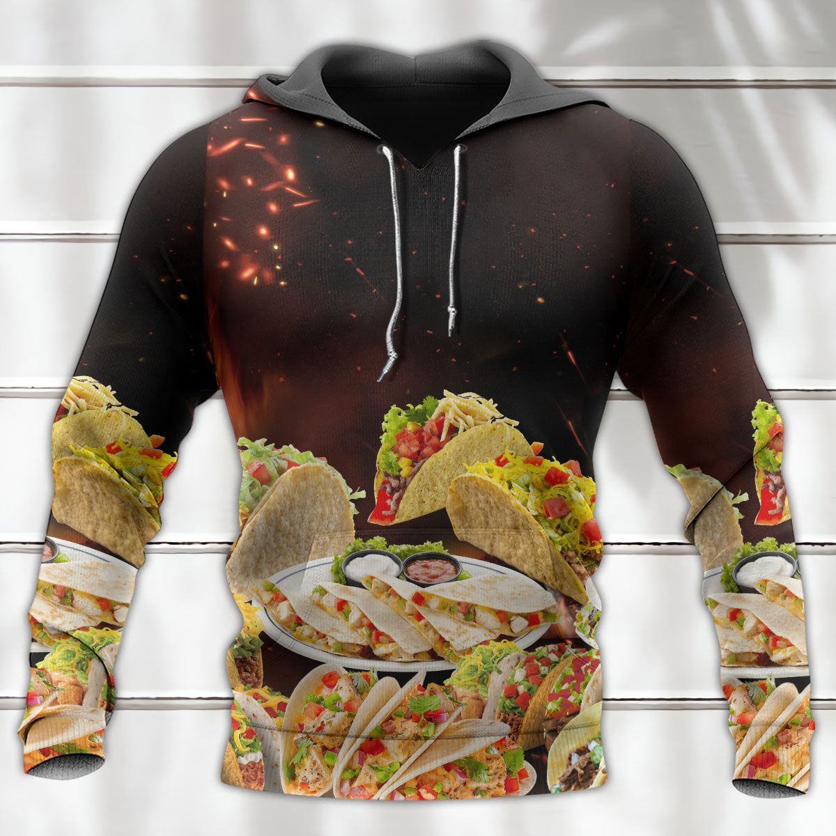 Tacos Fast Food Lover Hoodie For Relaxed Streetwear Weekend Travel And Everyday Style