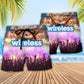Music Festival Beach Shorts Pattern Detail For Summer Travel And Easy Warm Weather Wear