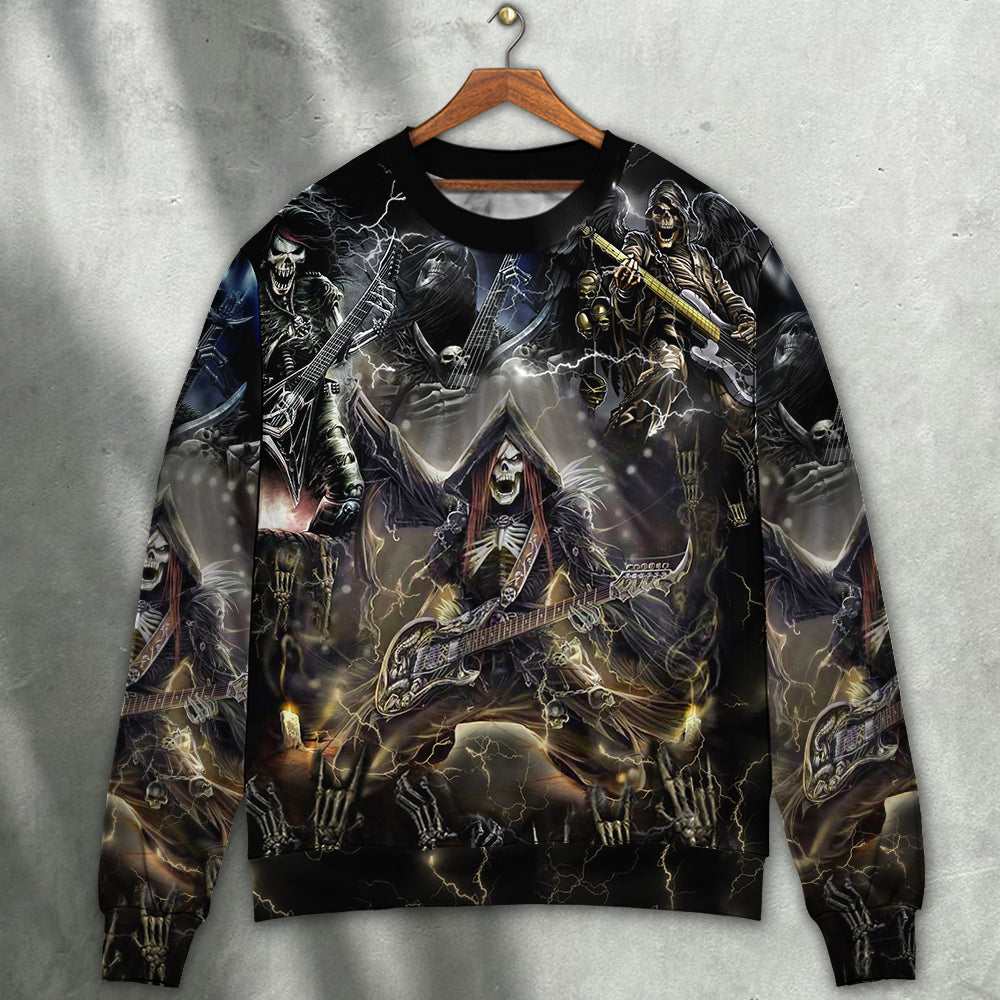 Guitar Music Free Spirit Sweater For Casual Gatherings Weekend Trips And Thoughtful Gifts