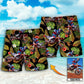 Motocross Tropical Cool Style Personalized Photo Beach Shorts Design Detail For Weekend Getaways And Beach Days