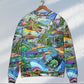 Hippie Colorful Shark Peace Sweater For Festival Adventures Vacations And Relaxed Daily Styling