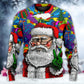 Hippie Christmas Santa Claus Sweater For Holiday Parties Family Gatherings And Seasonal Gift Giving