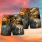 Skull Forest Hiking Camping Lover Beach Shorts Print Detail For Beach Activities And Vacation Wear