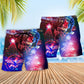 America Merry Christmas Beach Shorts Pattern Detail For Holiday Travel And Memorable Gift Ideas