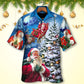 Christmas Santa Story Hawaiian Shirt Pattern View For Lightweight Everyday Style
