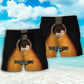 Guitar Music Beach Shorts Pattern Detail For Casual Outings And Weekend Casual Style