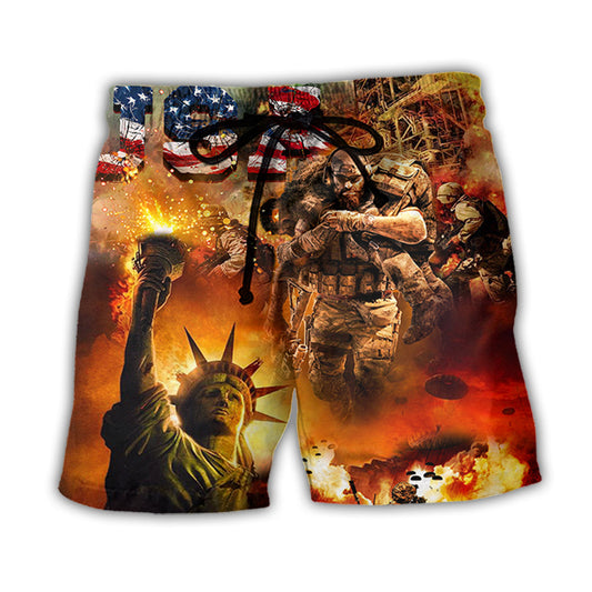 Veteran USA Independence Day Tribute Beach Shorts For Sunny Holidays And Comfortable Daily Styling