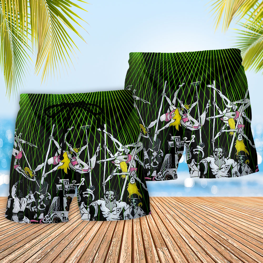 Bachelor Party Club Beach Shorts Pattern Detail For Holiday Travel And Everyday Comfort