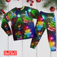 Christmas Tree Joyful Holiday Wishes Long Sleeve Pajamas Set For Christmas Mornings And Relaxed Lounging