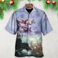 Dark Christmas Santa Battle Hawaiian Shirt Artwork Detail For Resort Trips And Outdoor Activities