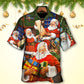 Festive Christmas Gift Hawaiian Shirt Artwork Detail For Resort Trips And Outdoor Activities
