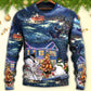 Christmas Santa Family Holiday Lights Sweater For Festive Parties Family Photos And Comfortable Seasonal Wear