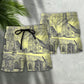 Vintage Church Beach Shorts Pattern Detail For Tropical Escapes And Thoughtful Gift Giving