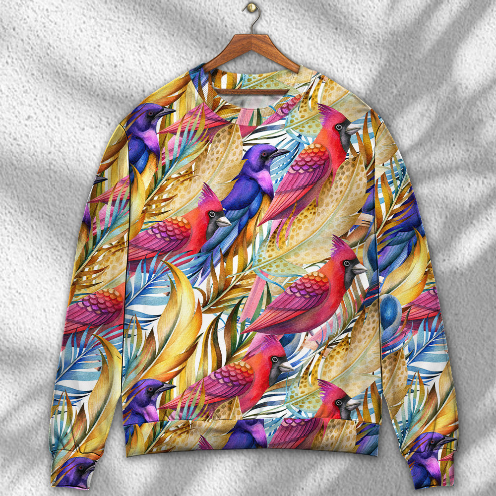 Cardinal Tropical Sweater For Animal Inspired Style Events And Comfortable Daily Wear