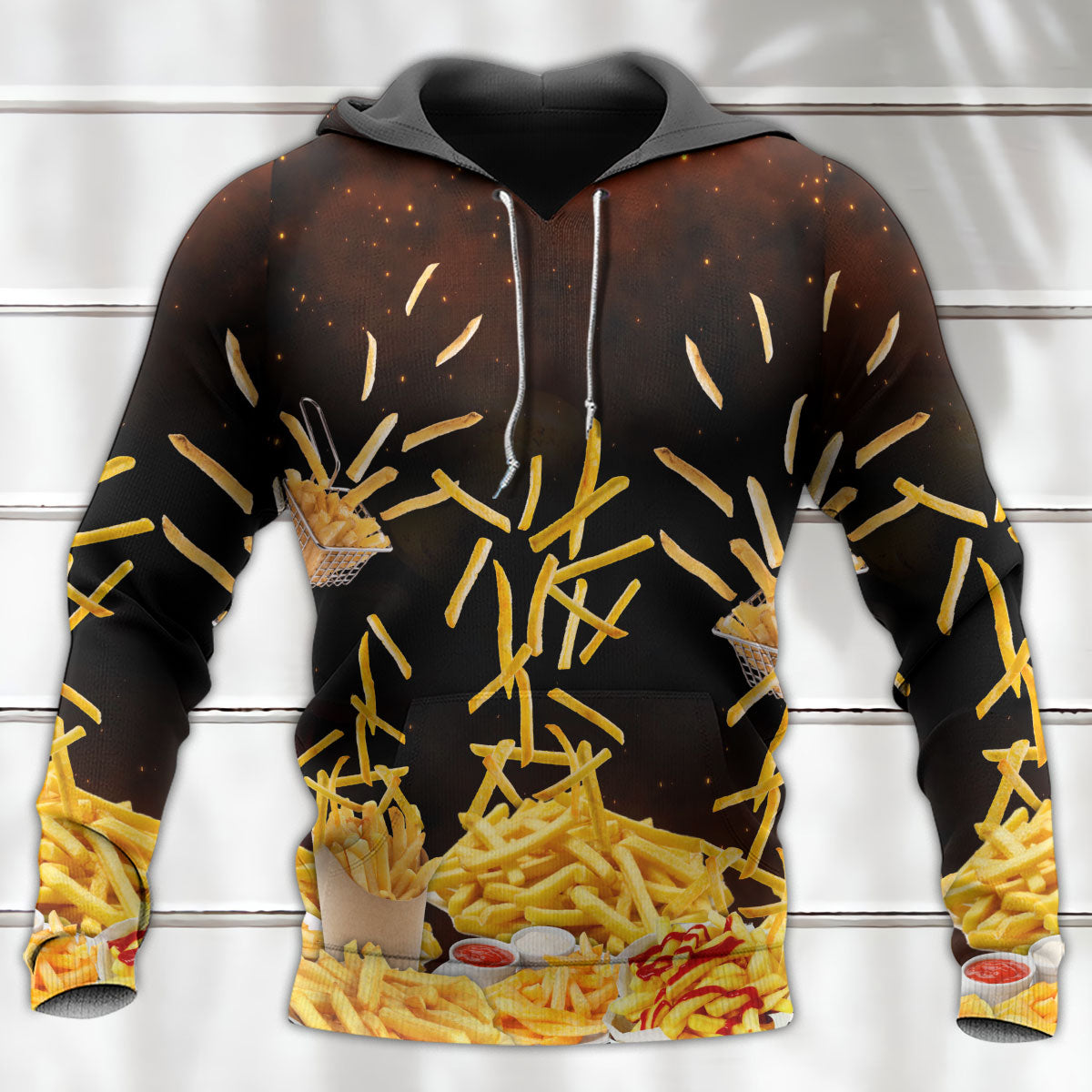 French Fries Fast Food Lover Hoodie For Everyday Wear Outdoor Adventures And Comfortable Style