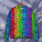 Rainbow Pride Colorful Butterfly Sweater For Festival Outfits Weekend Events And Comfortable Daily Wear