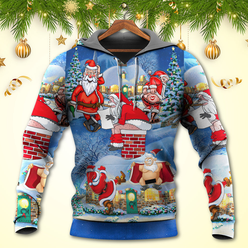 Funny Christmas Rebel Santa Beer Hoodie For Winter Streetwear Christmas Travel And Seasonal Home Gatherings