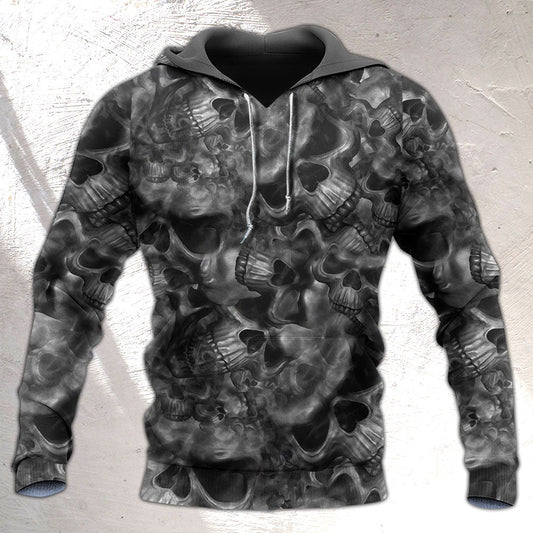 Skull Life Reflection Hoodie For Gothic Inspired Travel Casual Style And Gift Giving