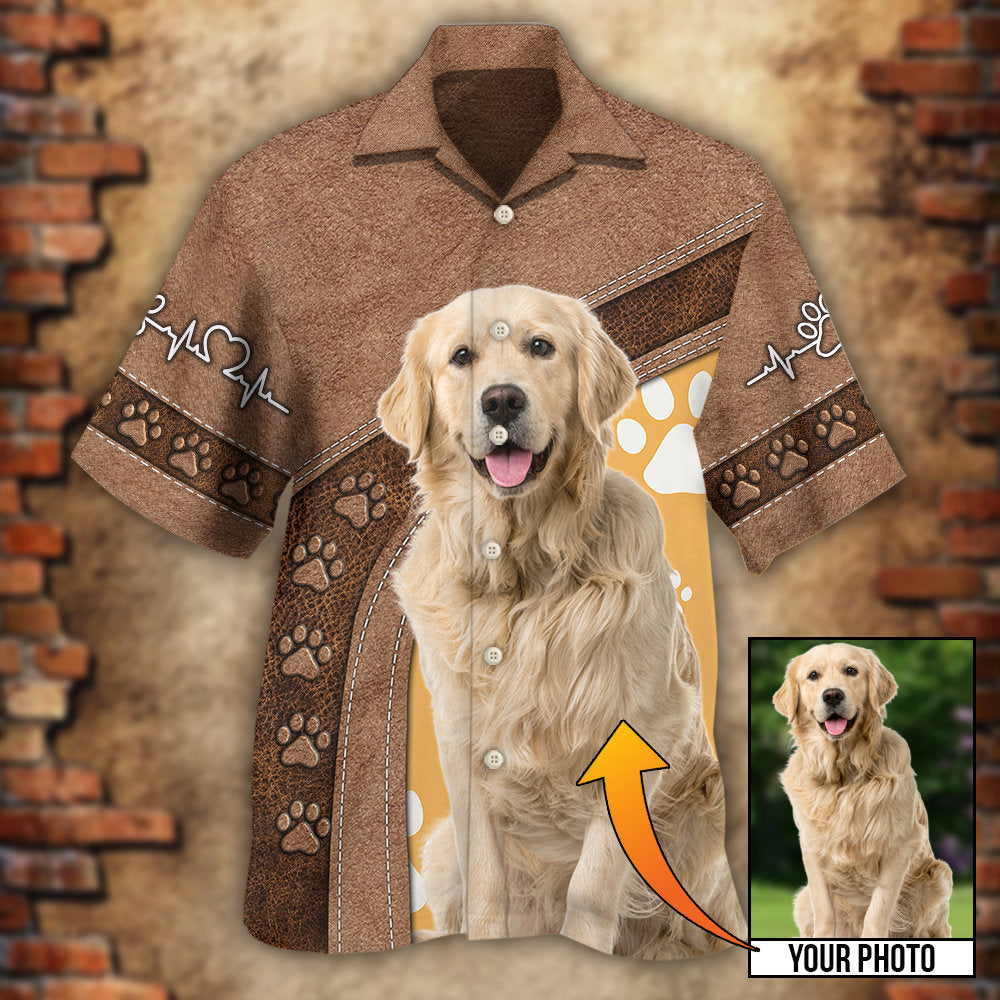 Dog Paw Various Custom Photo Personalized Hawaiian Shirt For Vacation Days And Relaxed Coastal Outings