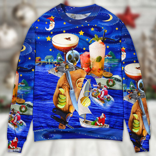 Cocktail Christmas Merry Holiday Sweater For Holiday Travel Winter Outings And Cheerful Gift Giving
