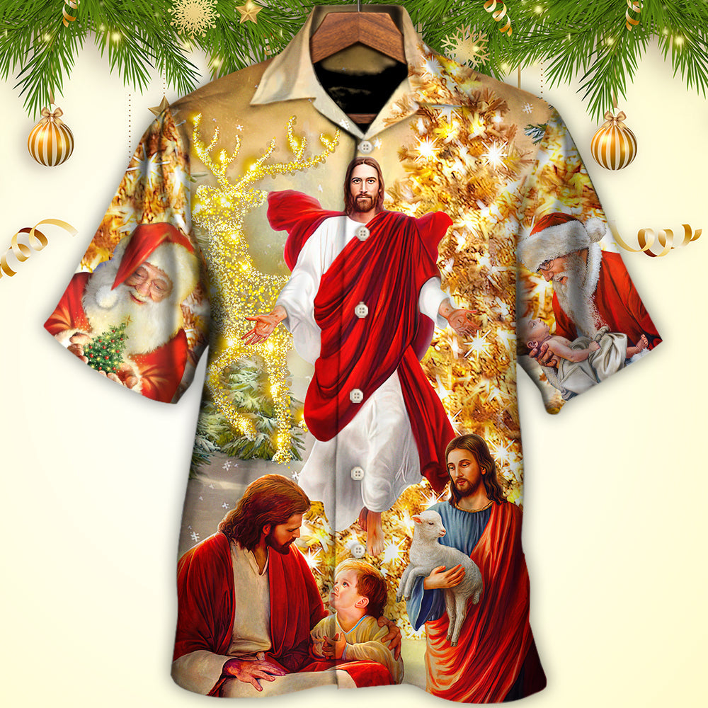 Magical Christmas Faith Hawaiian Shirt Pattern View For Lightweight Everyday Style