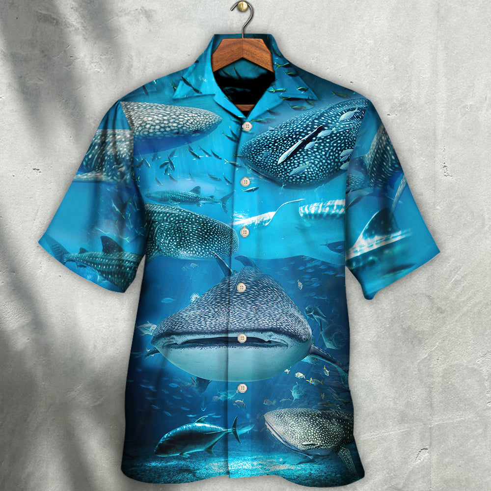 Whale Shark Swim Sharks Hawaiian Shirt For Resort Getaways And Comfortable Summer Activities
