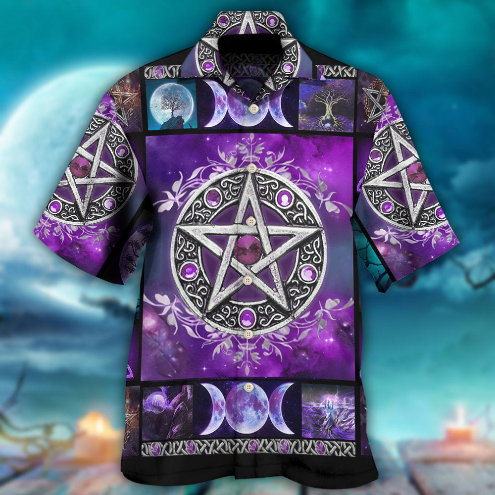Witch Creative Pattern Hawaiian Shirt Relaxed Style View For Summer Travel