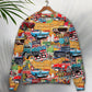 Vintage Highway Road Trip Sweater For Automotive Fans Travel Events And Relaxed Casual Wear