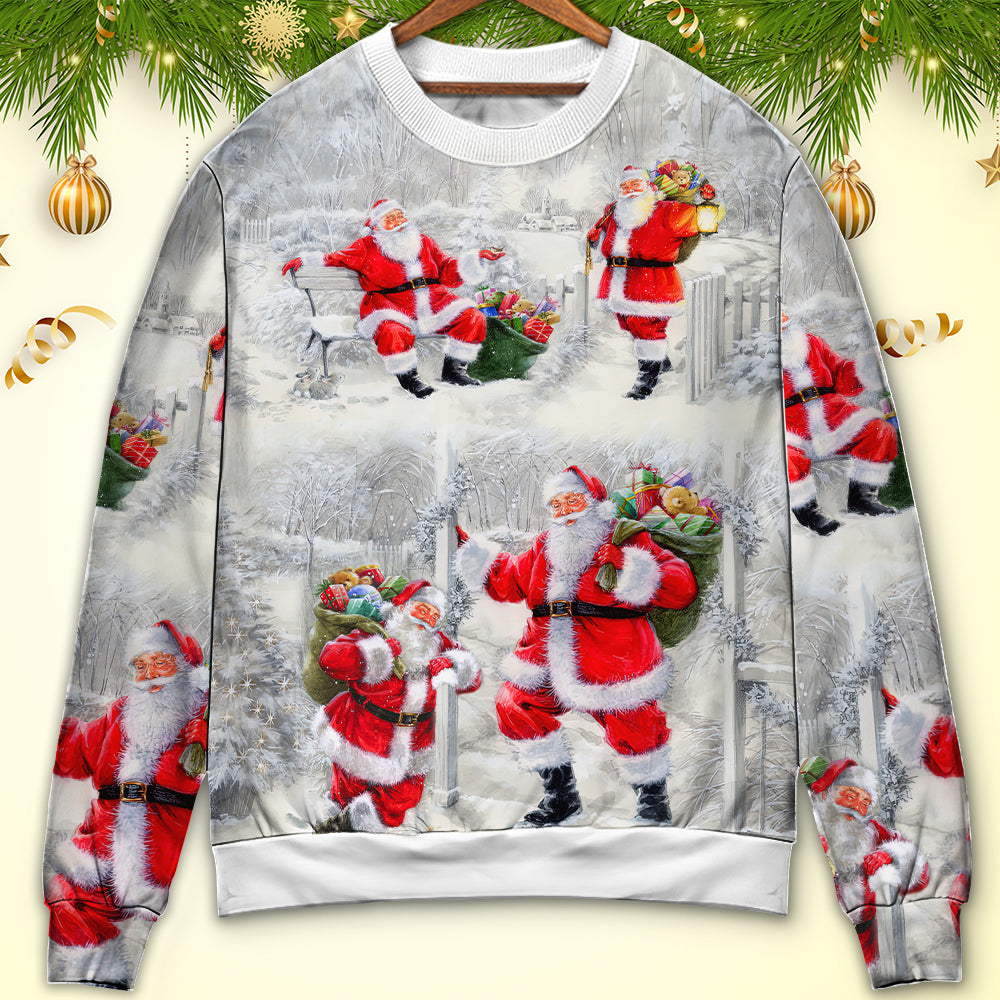 Christmas Santa Always With You Sweater For Festive Events Weekend Outings And Comfortable Winter Style