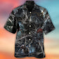 Halloween Spooky Dark Spider Hawaiian Shirt Pattern Detail For Beach Days
